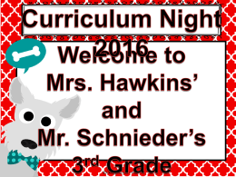 File - MRS. HAWKINS 3RD GRADE