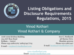 Listing Obligations and Disclosure Requirements Regulations