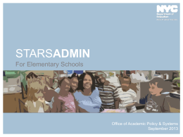 Stars for Elementary Schools - Community School District 19