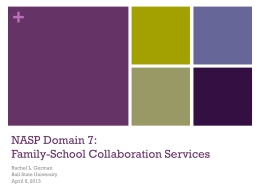 NASP Domain 7: Family-School Collaboration