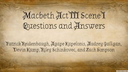 Macbeth Act III Scene I Questions and Answers - English10