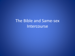 The Bible and Same