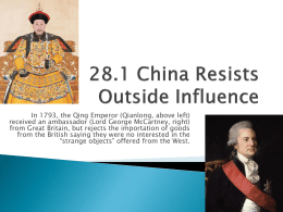 28.1 China Resists Outside Influence