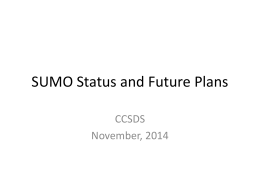 SUMO_Status__Future_Plans__Nov_2014_CCSDS