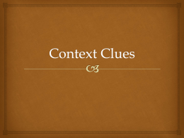 Context Clues - Book Units Teacher