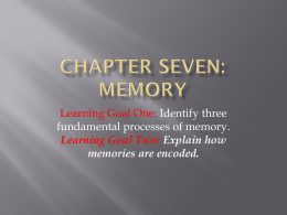 CHAPTER SEVEN: MEMORY
