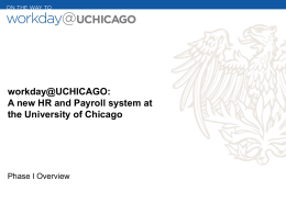 Workday@UChicago Overview for Employees