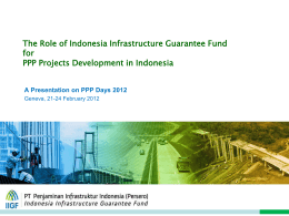 IIGF*s Role to Support Acceleration of Indonesia