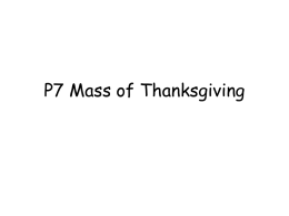 P7 Mass of Thanksgiving