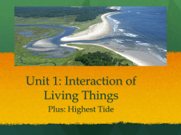 Unit 1: Interaction of Living Things