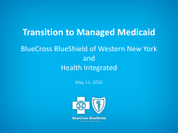 HealthNow New York - BlueCross BlueShield of Western New York