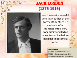 Jack London as a writer
