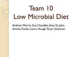 Team 10 Low Microbial Diet