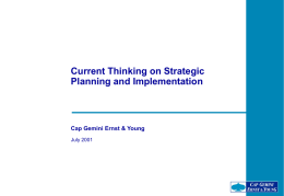 Strategic Planning and Implementation
