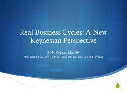 Real Business Cycles: A New Keynesian Persective