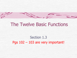 The Twelve Basic Functions