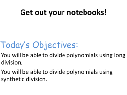 Get out your notebooks!