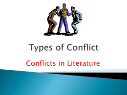 Conflicts in Literature
