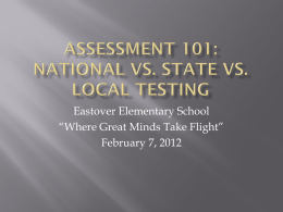 Assessment 101: National vs. State vs. local