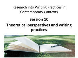Theoretical perspectives and writing practices File