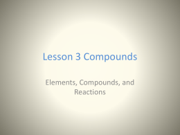 Lesson 3 Compounds - Haynes Academy for Advanced Studies