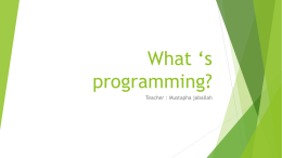 What*s a program?