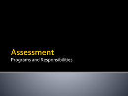 Curriculum and Assessment Presentation