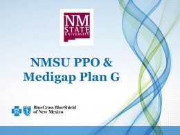 NMSU Medigap Plan G No - Human Resource Services