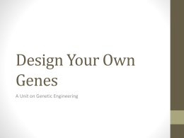 Design Your Own Genes