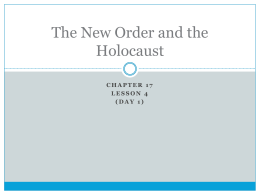 The New Order and the Holocaust