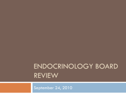 Endocrinology Board Review