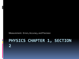 Physics Chapter 1, Section 2