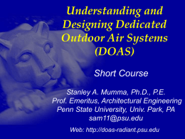 Understanding and Designing DOAS