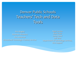 DPS Board of Education - Teacher Technology Resources