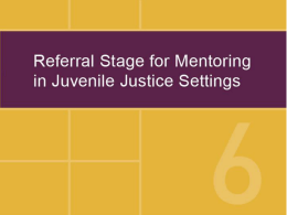 Juvenile Detention - National Mentoring Partnership