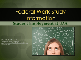 New Work-Study Student Information Session