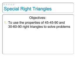 Two Special Right Triangle