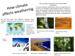 How climate affects weathering.