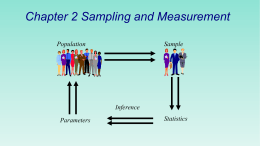 Chapter 2 Sampling and Measurement