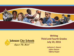 student writing - Johnson City Schools Literacy K-4