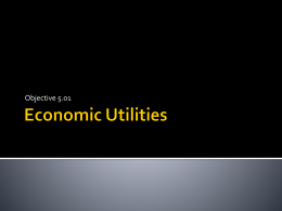 Economic Utilities