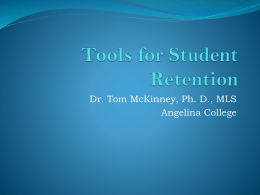 Tools for Student Retention