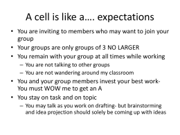 A Cell is like a*.