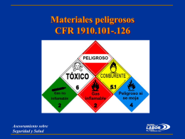 Materiales peligrosos CFR 1910.101-.126
