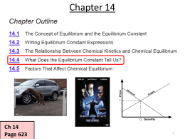 Chapter 14.4-5 Q and Equilibrium