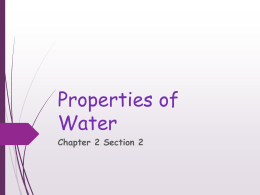 Properties of Water Parts 1 and 2