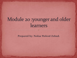 Young and Older Learners - E-Learning/An