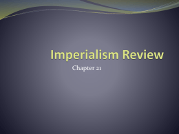 Imperialism Review - Brimley Area Schools