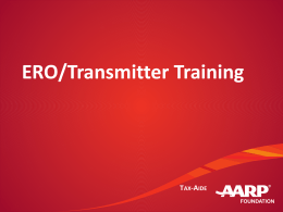 ERO Transmitter Training