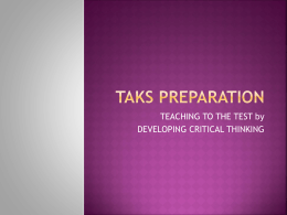 taks preparation - PLC-METS